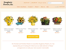 Tablet Screenshot of doughertysflowers.com